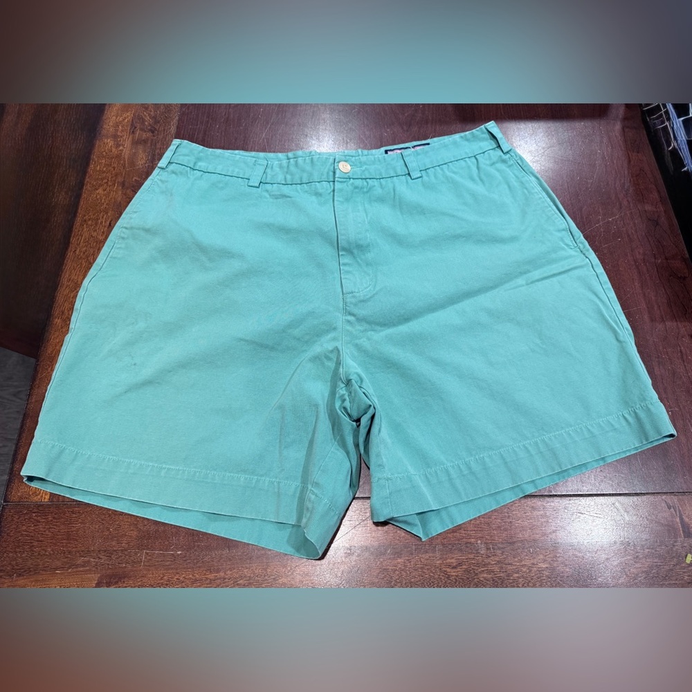 Vineyard Vines Mens Chino Shorts Solid Teal Green COTTON Sz 40